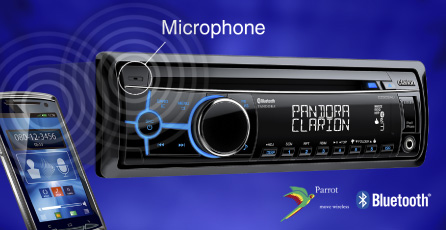 Parrot Bluetooth for hands-free communication, phonebook access and audio streaming