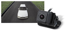 <b>Rear vision camera RCA input</b>
This RCA input enables you to smoothly connect a rear camera to display the area behind your vehicle. The increased view encourages and facilitates safer driving.