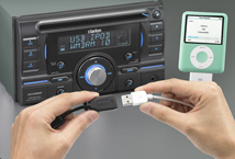 Přímé ovládání zařízení iPod® přes USB