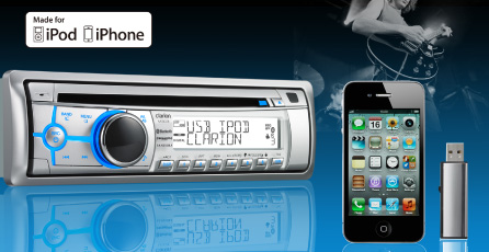 Odtwarzaj muzykę zapisaną na telefonie iPhone® i na odtwarzaczu iPod