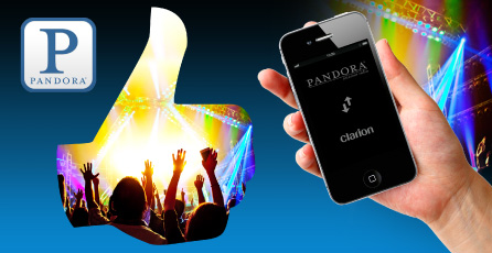 Disfruta de radio interactiva Pandora® en cualquier momento de la navegación