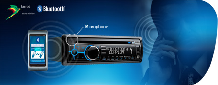 Parrot Bluetooth para comunicación a manos libres, acceso a guía de teléfonos y reproducción (streaming) de audio