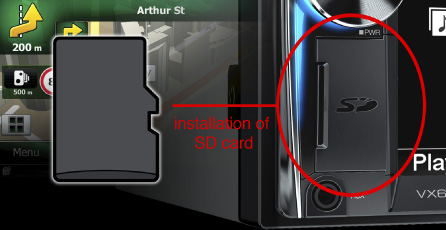 Add navigation to your system simply by inserting an optional SD card