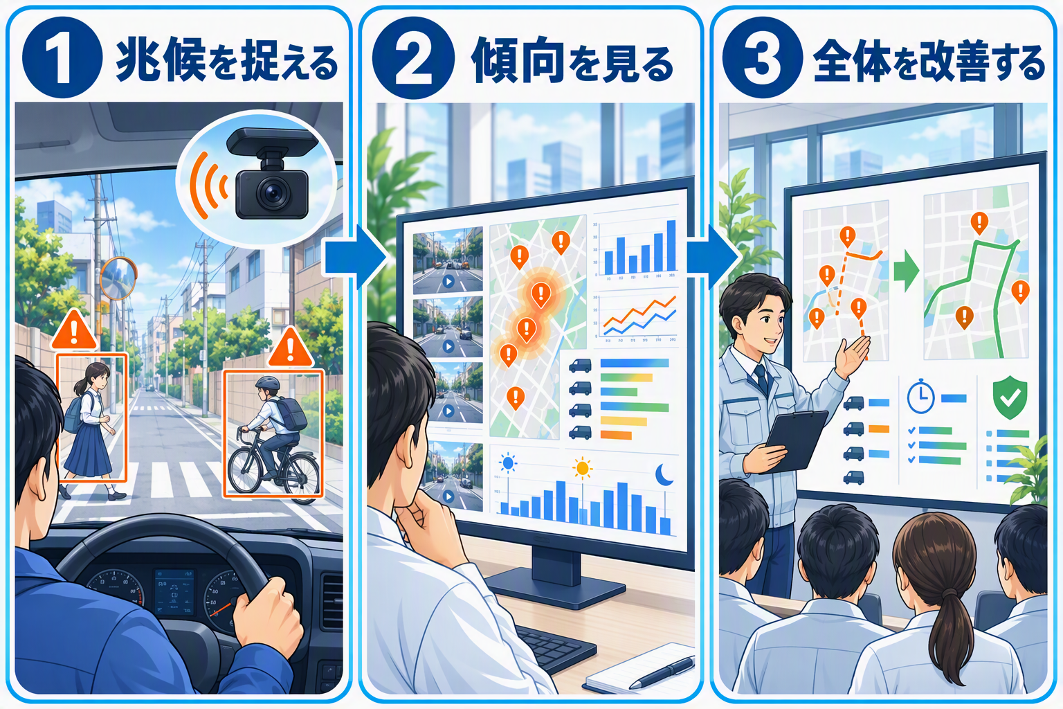 事故予防に活かす3つの方法