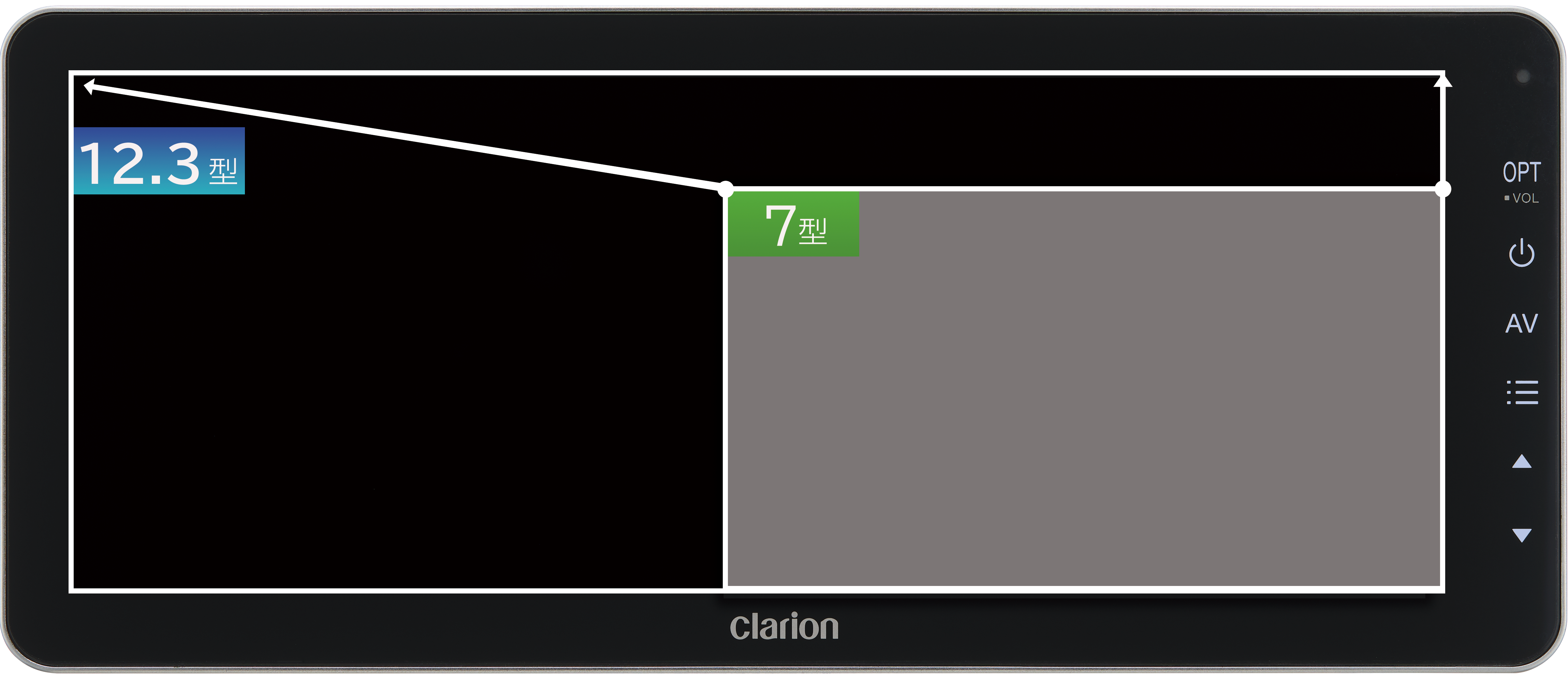 12.3型ワイドディスプレイ｜Clarionクラリオン | Home