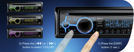 Le rétro-éclairage des touches à 728 couleurs variables permet une intégration parfaite dans la voiture.