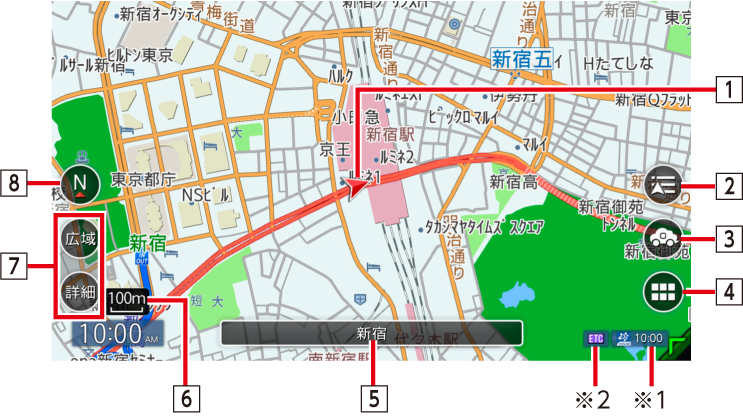 現在地の地図画面 Nxv997d Nxv7d Owner S Manual Clarion